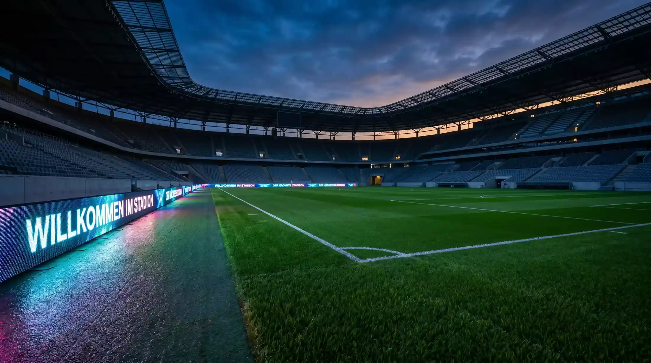 Sportwetten Werbung und Sponsoring - Werbebande in einem Fußballstadion